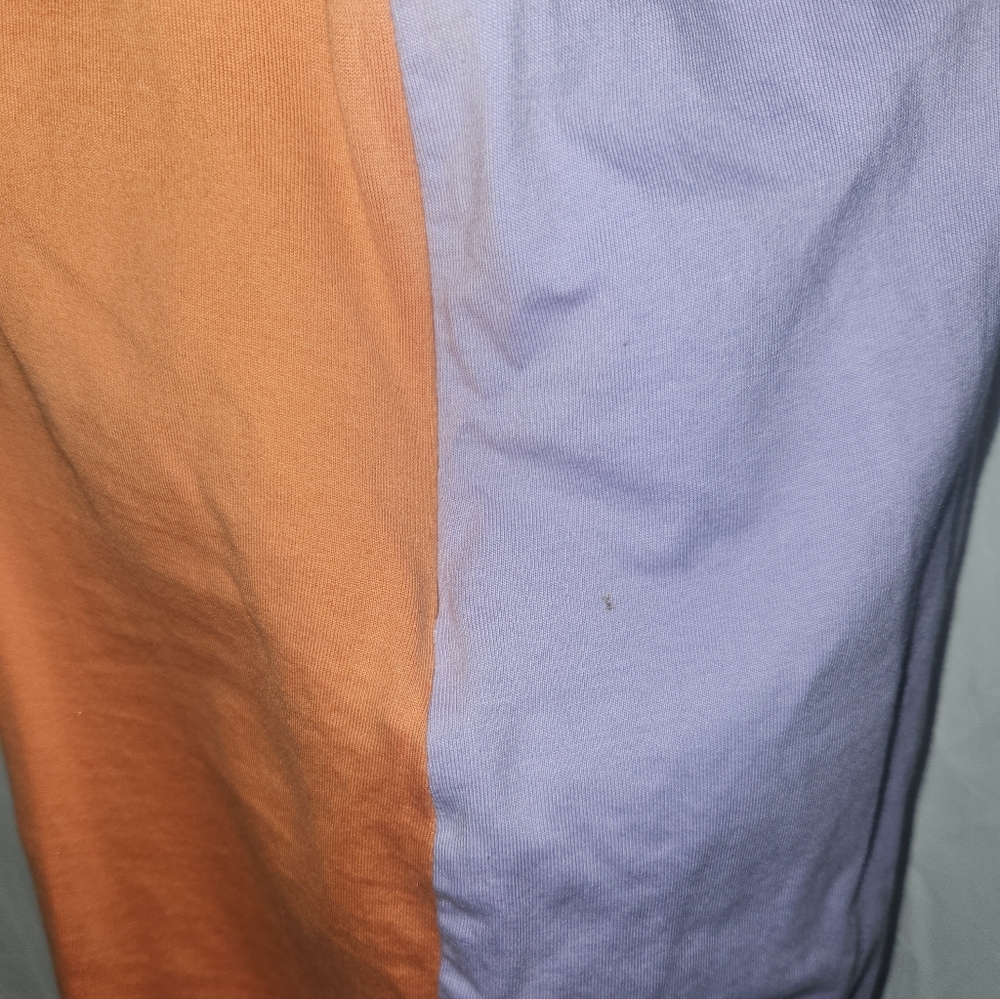 Two-Tone Purple and Orange Mini Dress - Picture 11 of 15